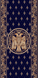 Delta Carpet Traversa Covor, Lotos 15032, Albastru, Model Bisericesc, Latime 100 cm, Diverse Lungimi (15032-810-15)