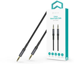 DEVIA iPure Series Woven AUX 3, 5/3, 5mm jack audio kábel 1m - fekete - iphonemuhely