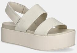 Calvin Klein Jeans szandál FLATFORM SANDAL SLING IN bézs, női, platformos, YW0YW01788 - bézs Női 41