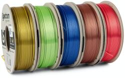 Spectrum 80750 3D нишка, PLA Silk, 1, 75mm, 5x250g, Златен, Бронзов, Зелен, Червен, Син (Mix Glorious Gold, Spicy copper, Apple green, Ruby red, Indigo Blue) (80750)