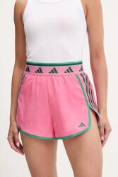 adidas Performance edzős rövidnadrág Hyperglam rózsaszín, mintás, magas derekú, JE8828 - rózsaszín XL