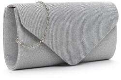 Tamaris Amalia háromszög fedeles, ezüst alkalmi táska 33803-830 - taskaweb