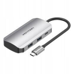 Vention USB-C 4x USB 3.0-ra, PD, 15cm (6922794753518)