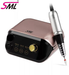 SML M1 Professzionális Műkörmös Csiszológép 35 000 RPM Pedállal és Csiszolófejekkel Rose Gold (m1rose)