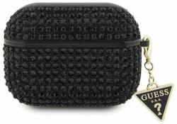 GUESS Husa de protectie Guess Rhinestones Triangle Metal Logo pentru AirPods 3 Negru (3666339120627)