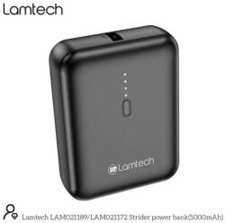 Lamtech Baterie externa Lamtech 5000mAh Type-C Indicator baterie Negru (9982018021172)