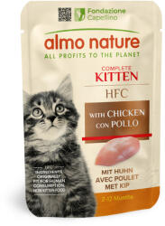 Almo Nature 12x55g Almo Nature HFC Kitten csirke nedves kiscicatáp