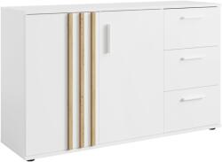 TEMPO KONDELA Komód, 2D3S, fehér/artisan tölgy, TOLIS TYP 3 - mindigbutor