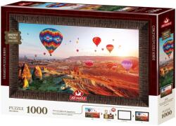 Art Puzzle Комплект пъзел, рамка и лепило Art Puzzle от 1000 части - Последните лъчи над Кападокия (5693)