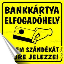 Információs matrica, 10x10 cm, Bankkártya elfogadóhely (LUIN097) - officemarket