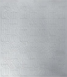  Öntapadós matrica, 2 cm-es, betűlap, fehér (LUIN123) - officemarket