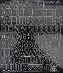  Öntapadós matrica, 2 cm-es, betűlap, fekete (LUIN125) - officemarket