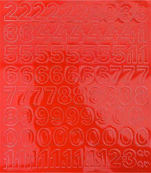  Öntapadós matrica, 2 cm-es, számlap, piros (LUIN127) - officemarket