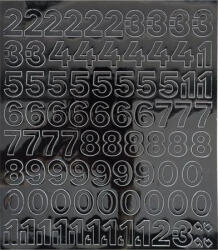  Öntapadós matrica, 2 cm-es, számlap, fekete (LUIN128) - officemarket