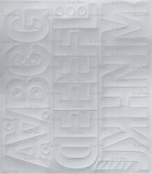  Öntapadós matrica, 5 cm-es, betűlap, ABC első fele, fehér (LUIN135) - officemarket