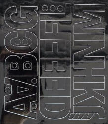  Öntapadós matrica, 5 cm-es, betűlap, ABC első fele, fekete (LUIN137) - officemarket