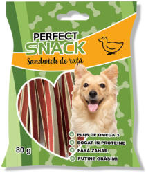 Perfect Snack Perfect Snack, recompense delicioase pentru caini, Sandwich de rata , 80 g