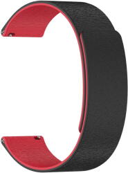 Techsuit Curea pentru Huawei Watch GT 4 (41mm)/W1/Honor Watch S1/Garmin Venu 2S/Vivoactive 4S - Techsuit Watchband 18mm (W074) - Black / Red (KF2347479) - vexio