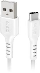 SBS TECABLEMICROC15W USB-A - USB-C Cable 1.5m - White (TECABLEMICROC15W) - vexio