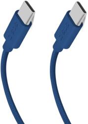 SBS TECABLETISSUETCCB USB-C - USB-C 1.5m 60W braided cable - blue (TECABLETISSUETCCB) - vexio