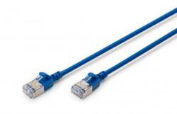 ASSMANN F/FTP CAT 6A RJ45 Patch Kábel 3 m - Kék