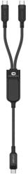 ACEFAST C5 USB-C - USB-C / USB-C 2in1 100W 480Mb/s cable - black (C5-11) - pcone