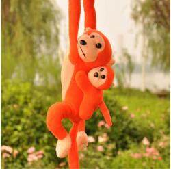 LEAN Toys Maimuță de pluș cu mascota bebeluș portocalie 90 cm (16842) - pcone