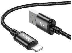 hoco. X89 cablu de date (USB - lightning, 2.4A, încărcător rapid, 100cm, șiret) BLACK X89_USB_L_B_100 (X89_USB_L_B_100)