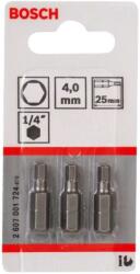 Bosch Accesorii - Set de biți HEX4, lungime 25 mm, 3 buc 2607001724 (2607001724)