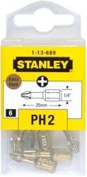 STANLEY Accesorii - Set de biți de torsiune PH2, 6 buc 1-13-689 (1-13-689) Set capete bit, chei tubulare