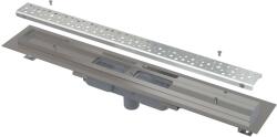 Alcadrain Rigole de scurgere - Duș antivandalism Low 105 cm, cu grilaj, scurgere verticală, oțel inoxidabil lucios APZ1111-1050L (APZ1111-1050L)