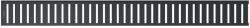 Alcadrain Grilaje - Grilaj pentru jgheaburi liniare 30 cm, negru mat PURE-300BLACK (PURE-300BLACK)