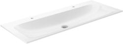 KEUCO Plan - Lavoar dublu 1208x494 cm, fără preaplin, 2 orificii pentru baterii, CleanPlus, alb 32980311202 (32980311202)