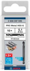 Bosch Accesorii - Set de burghie pentru metal, 5, 1x62 mm, 10 buc 2608597595 (2608597595) Burghiu