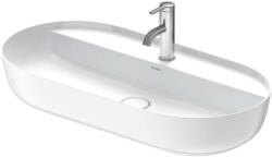 Duravit Luv - Lavoar pe blat, 80x40 cm, fără preaplin, cu orificiu pentru baterie, WonderGliss, alb / alb mat 03808026001 (03808026001)