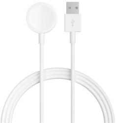 DEVIA KINTONE töltőkábel USB (wireless, mágneses, gyorstöltő, 100cm, Apple Watch töltő) FEHÉR EA397 (EA397)