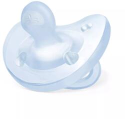 Chicco Suzeta anatomica din silicon PhysioSoft 0-6 luni Bleu, 1 bucata, Chicco