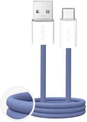 PURO Kabel Puro Fabrik 2.0 10W USB-A - USB-C w oplocie 1, 5 m - niebieski (PUCAC10WFABK415MTBL) - pcone