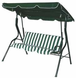  Kerti hintaszék, Mercaton, 3 ülés, fém váz, PVC Oxford 160g/m huzat, vízálló, UV-álló, maximum 150 kg, 173 x 112 x 158 cm, fehér és zöld színben (holm399)
