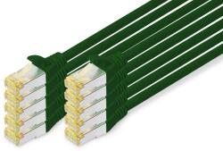 ASSMANN S/FTP CAT6a Patch Kábel 1 m - Zöld (10 Darab / Csomag)