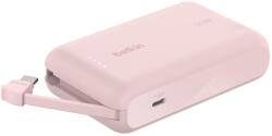 Belkin BOOST BPB021HQPK Powerbank Integrált Kábellel Type-C 10000 mAh 20 W - Rózsaszín