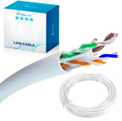 Extralink EX. 32358 U/UTP Cat6 Beltéri Patch Kábel 50 m - Fehér
