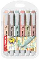 STABILO Highlighter - STABILO swing cool NatureCOLORS - set 6 buc - 6 culori diferite