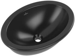 Villeroy & Boch Loop & Friends mosdótál 48.5x32.5 cm ovális alulról beépíthető fekete matt 4A5400R7 (4A5400R7)