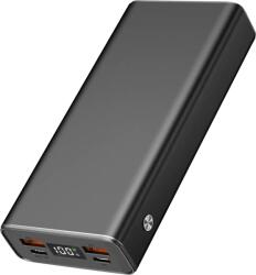 2GO 797518 ALU Powerbank USB-A + USB-C / 20000 mAh 42, 5 W - Szürke