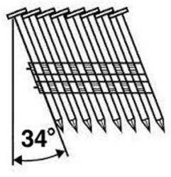 KA 28/50R TW 34° D-fejű síktáras gyűrűs szeg (4000db) (28/50R TW)