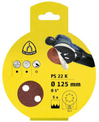 Klingspor PS 22 K excenter csiszolópapír tépőzáras GLS 5 P60 125mm (5db/csomag) (KL241625) - hardtools