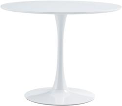 TEMPO KONDELA Étkezőasztal, kerek, fehér, matt, átmérő 110 cm, REVENTON NEW - sprintbutor
