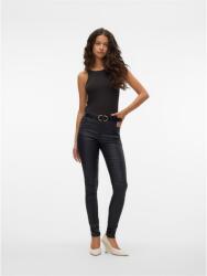 Vero Moda Елек Vero Moda Women's Mid Waist Coated Skinny Jeans - Black
