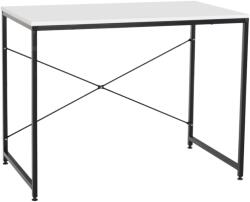 TEMPO KONDELA Íróasztal, fehér/fekete, 90x60 cm, MELLORA - sprintbutor